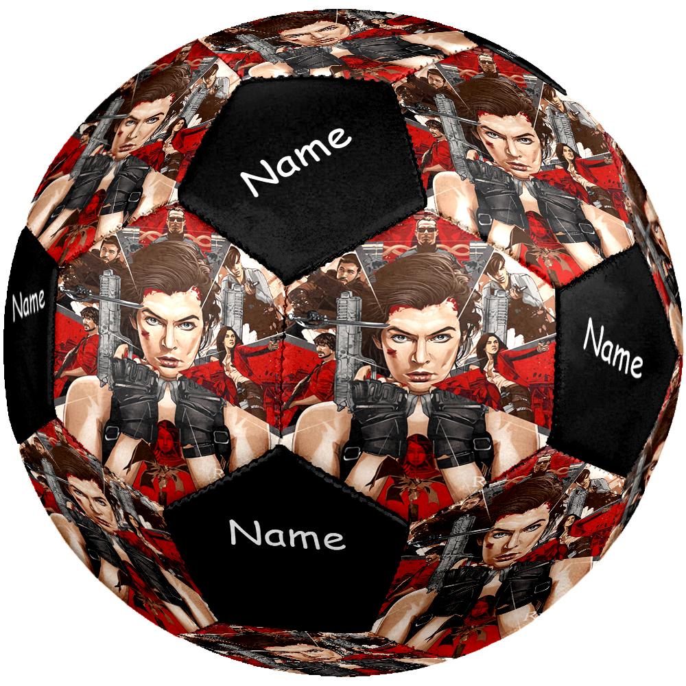 Custom Name Resident Evil Theme Size 5 Soccer Ball, Suitable for Both Indoor and Outdoor Matches, a Gift Suitable for Everyone.