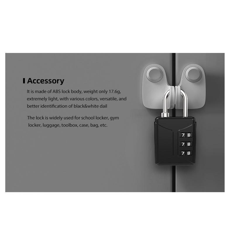 Macaron Multi-color Combination Padlock ABS Plastic Stationery Box Gift