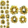 Elegant Artificial Sunflower Wreath Garland For Weddings And Party Decorations