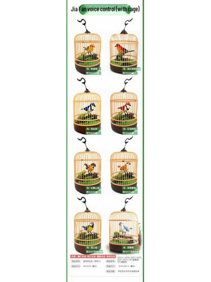 Hlasově ovládaná elektrická hračka Malý ptáček se simulací pohybu a zvuku aktivovaná indukcí