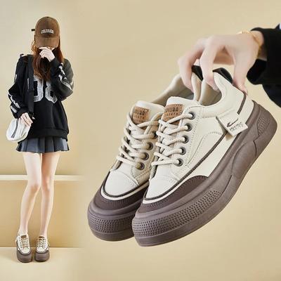 New Return PU Leather Women's Sneakers Spring Autumn Platform Board Shoes Ladies Casual Shoes Comfortable Flats Zapatos 2025