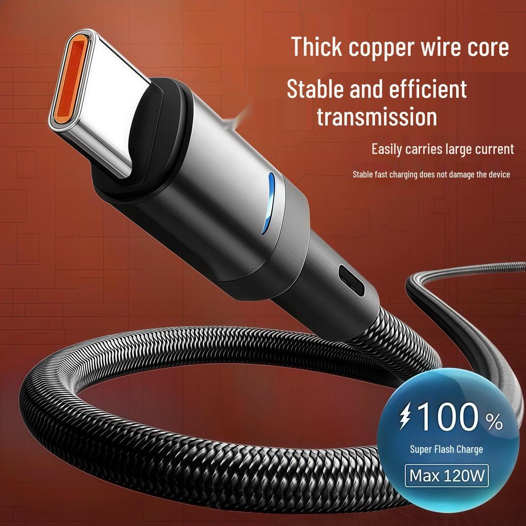 240W Anti-Overcharge Smart Charger Cable for Huawei, Xiaomi, OPPO Devices