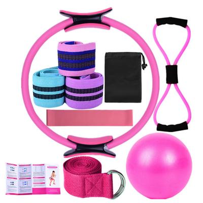 11Pcs/Set Yoga Fitness Kit with Pilates Ring Yoga Ball Glute Booty Band