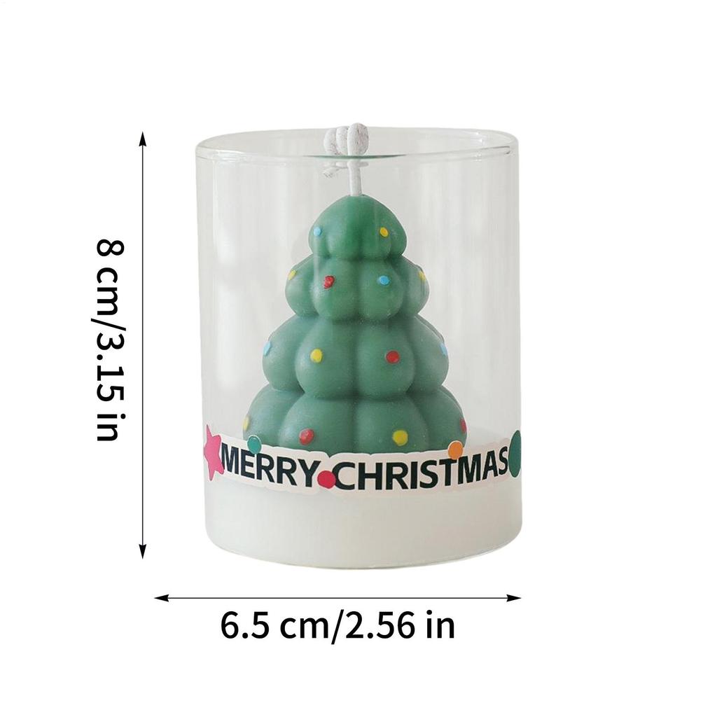 Christmas Scented Candles 3D Gingerbread Man Christmas Tree Apples Candles Decoration Small Tea Wax For Christmas Eve Party