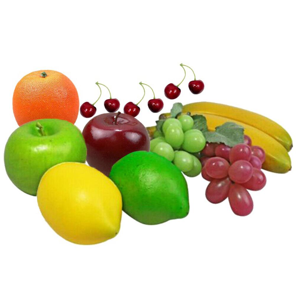 12 Piece Handmade Artificial Fruit Set Lifelike Faux Fruits for Decor Use
