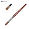 kads Kolinsky Sable Acryl-Nagelkunstpinsel, Nagelverlängerung, UV-Nagelgel, Schnitzstiftpinsel, flacher, runder roter Holz-Acrylpinsel