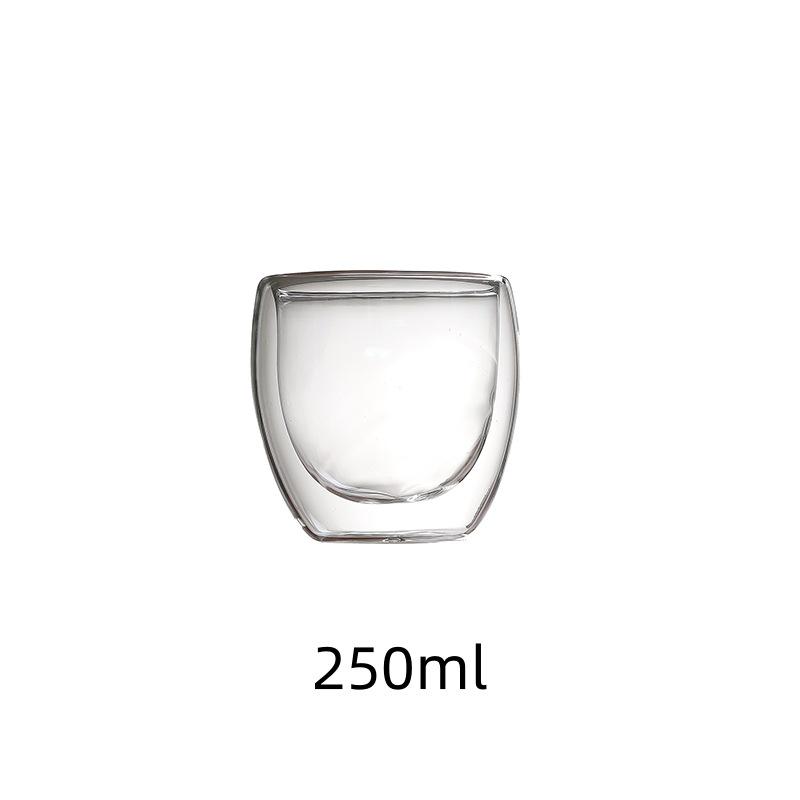 Transparent Double-Layer Insulated Glass Cup - Creative Large Capacity for Coffee, Tea & Wine