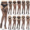 Women's Sexy Underwear Pantyhose Erotic Stockings Body Stockings Mesh Open C Suspenders Hollow Fishnet Lace Leggings
