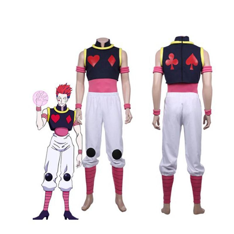 Anime HUNTER X HUNTER Hisoka Cosplay Kostüm Full Set Anzug Unisex Phantom Troupe Cos Uniform Halloween Cosplay Outfits
