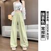 White Ice Silk Wide-leg Pants Women's Pants Summer Thin Drape Texture Milk Pants Casual Small Yamamoto Pants