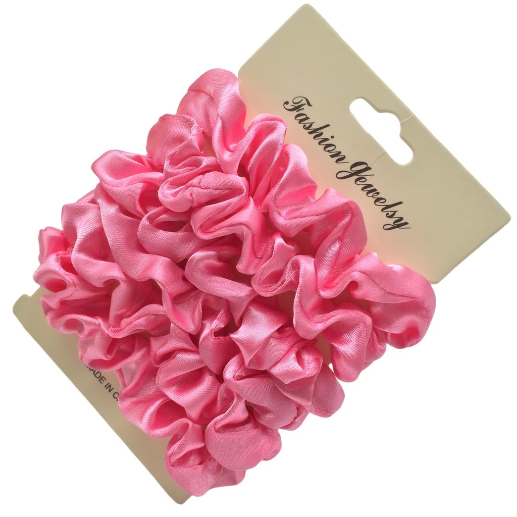6/5pcs/set Satin Hair Scrunchies for Women Small Cute Scrunchy for Hair Headwear for Ponytail Accessories Rubber Band Black