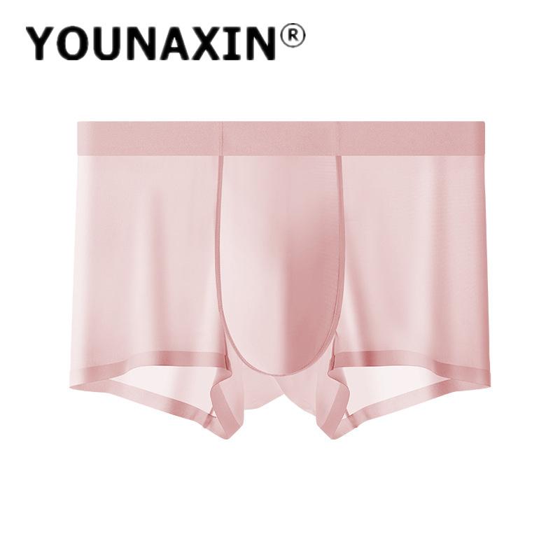 Herren Sexy Unterwäsche Große Größe Eis Seide Atmungsaktiv Boy Boxer Briefs Shorts Homme Groß Unterhosen L XL 2XL 3XL 4XL 5XL