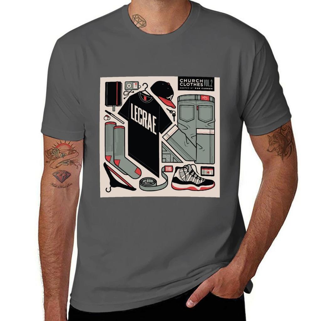 LeCrae Church Clothes Volume 2 T-Shirt Funnys Plus Size Tops Tees Tshirts for Men