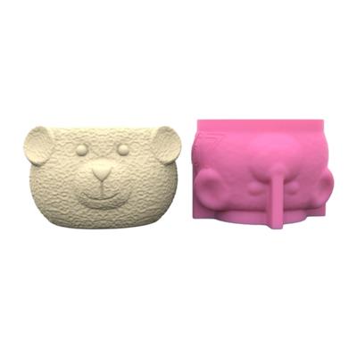 Cute Bear Silicone Mold  Succulent Flower Silicone Mold for  Crafts Unique Succulent  Candle Holders