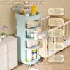 4 Tier Portable Baby Changing Table Trolley Storage Organizer with Wheels Mobile Nursery Organizer Cart for Newborn Essentials