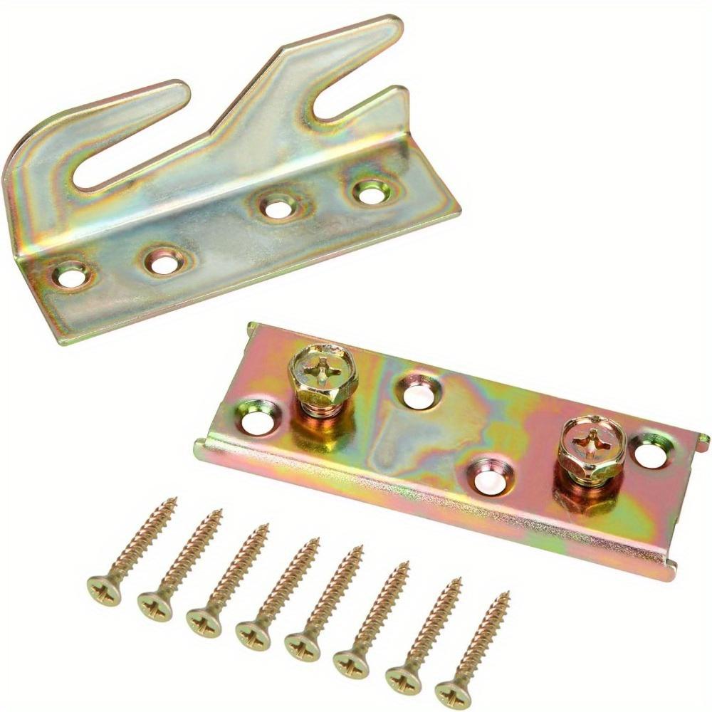 4 Stück Bettgitterhalterungen Ultra-Robust und Langlebig Einfache Installation ohne Zapfen Rutschfeste Bettgestellstütze Inklusive Schrauben für bequeme Montage