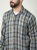 Grey 100% Cotton Flannel Shirt with Patch Pocket – Long Sleeves, 180 GSM