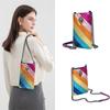 Women's Crossbody Bag with Colorful Chain and Eagle Head Design