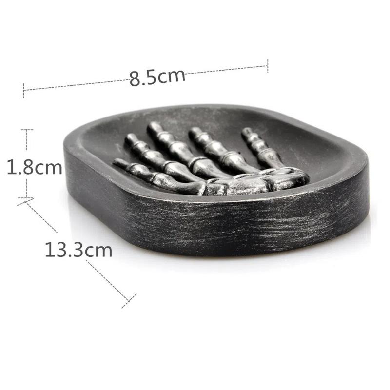 Portasapone a Mano Scheletro Halloween Bagno Scarico Porta Sapone Per el Palestra Doccia Porta Sapone Portatile Vassoio Decorativo