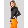 Perso Faux Leather Jacket with Zipper