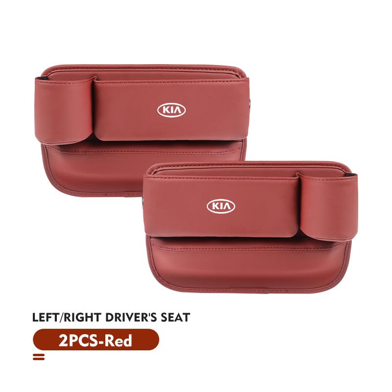 Car Seat Gap Organizer Leather Auto Console Side Crevice Storage Box For KIA K5 K2 Rio Optima Ceed Soul Picanto Stonic Venga K3 kcwx20