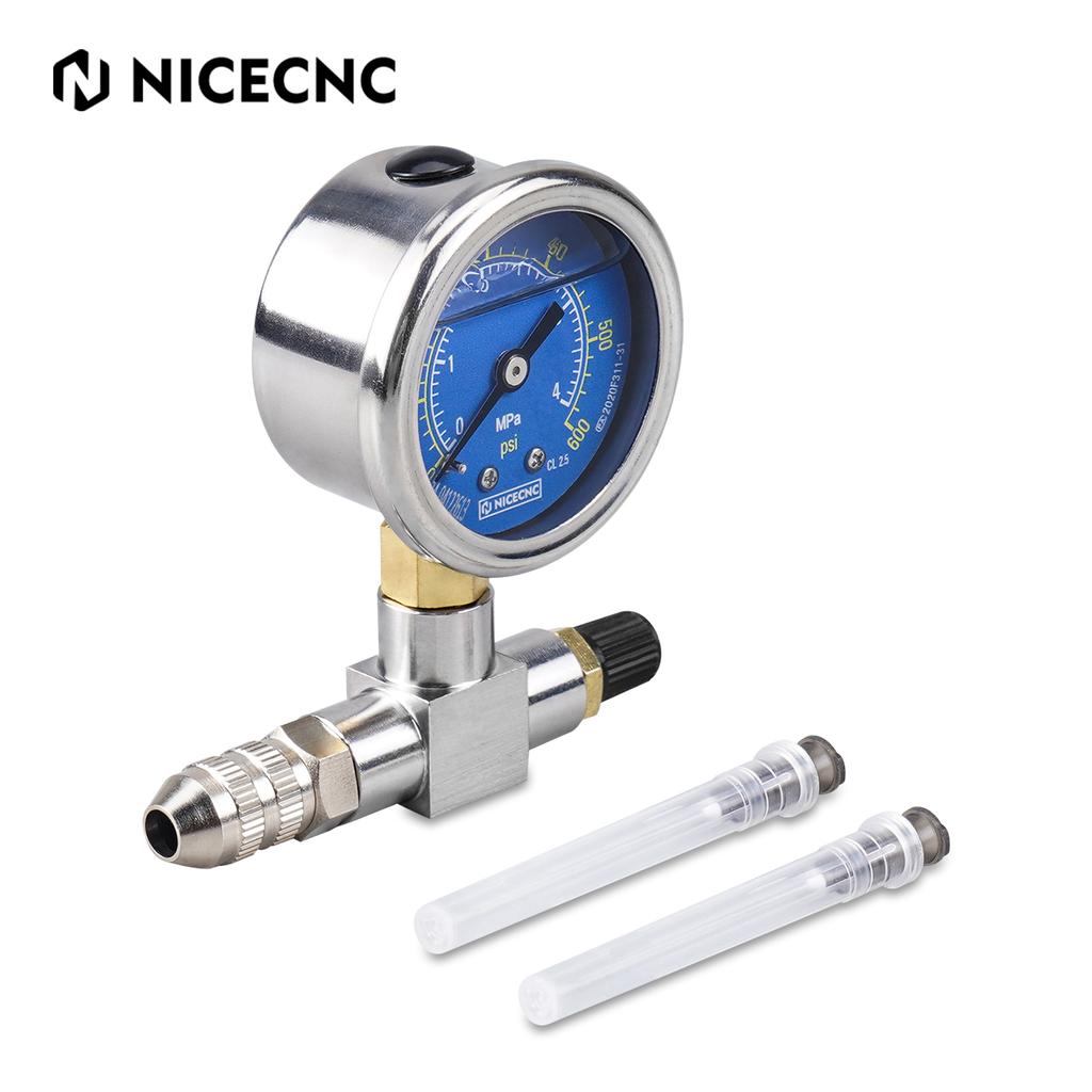 Universal UTV Shock Suspension Pressure Gauge Nitrogen Filling Needle Tool for Yamaha Raptor Polaris RZR CanAm Mavericks X3