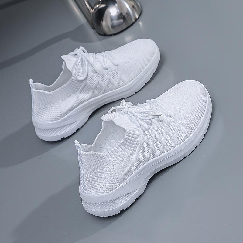 Fashion White Ultra Light Plus Size 43 Women Sneaker Mesh Breathable Casual Running Sports Shoes Jogging Walking Ladies Platform Sneaker