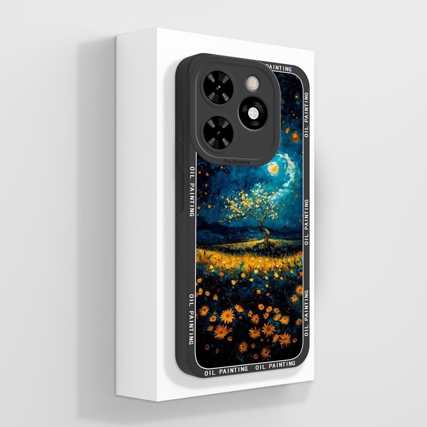 For Tecno Pop 10C Camon 40 Pro Premier Phone Bags Cute Black Cat Patterns Liquid Silicone Anti Fall Durable Premium Protection Cases For Tecno Housing