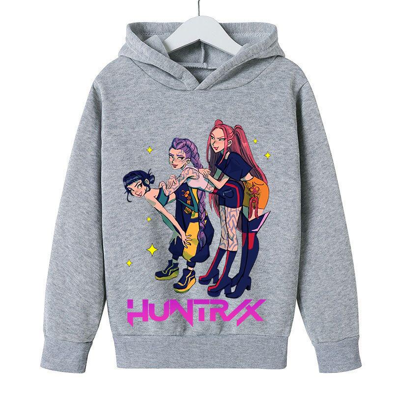 Kpop Witch Hunt Children's Clothing, Boys and Girls Spring and Autumn Hoodies with Warmth and Fleece Sweatshirts