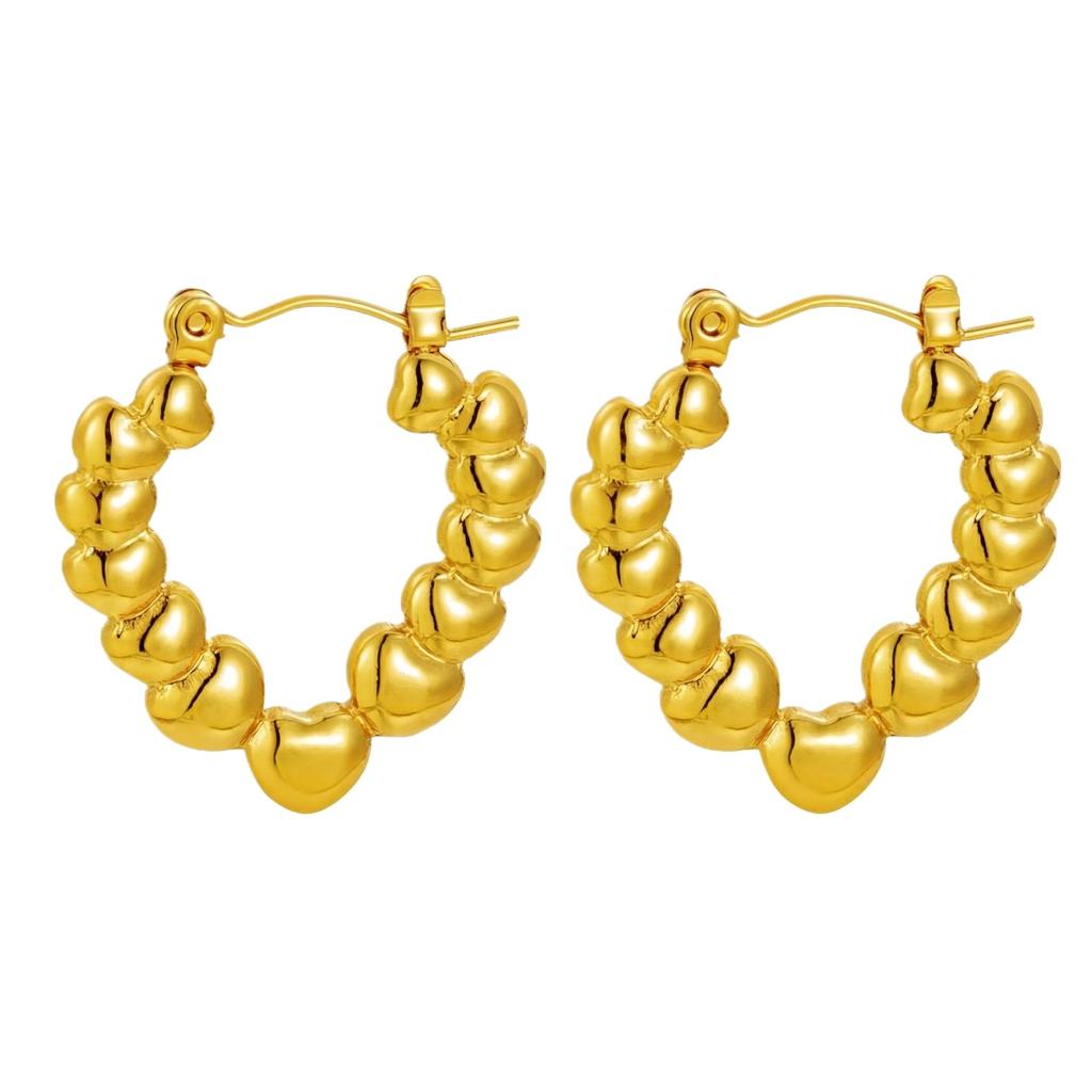 Boucles d'Oreilles en Acier Inoxydable pour Femmes Vintage Luxe Élégant Bijoux en Acier Titane