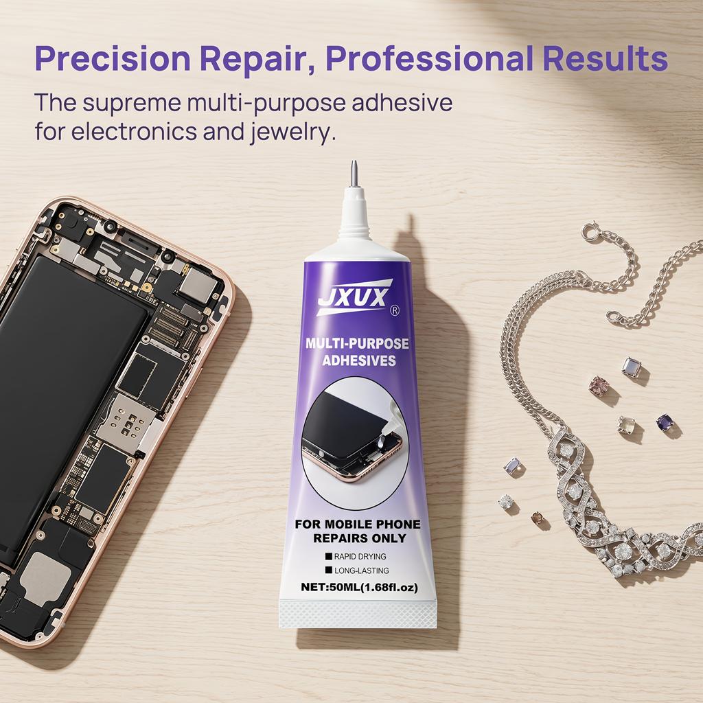 Newly Upgraded Waterproof Phone Adhesive (50g Phone Glue) – Transparent Resin Adhesive for Phone Repair