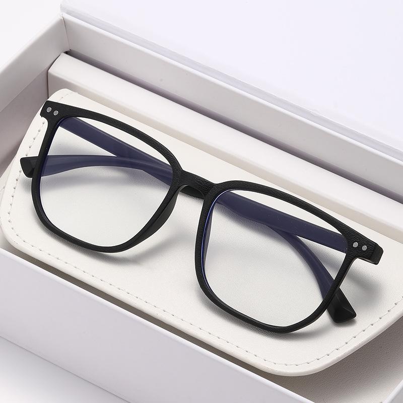 Classic Retro Large Square Frame Myopia Glasses Wood Grain Anti-blue Light Short Sight Glasses Trendy Minus Diopter Eyeglasses