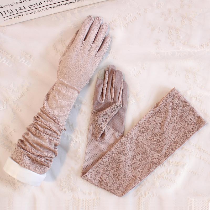 Sun Protection Gloves for Women UV Proof Summer Riding Electric Bike Ice Sleeves Integrated Hand Sleeves Loose Car Ice Silk Sleeves Sleeves