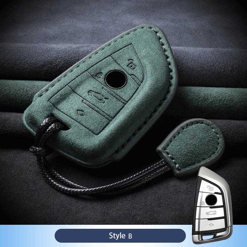 Husă de piele pentru cheia auto pentru BMW X1 X3 X5 X6 X7 F20 F15 F16 F48 G20 G30 G01 G02 G05 G11 G32 Seria 1 3 7 Breloc Accesorii Suedeză