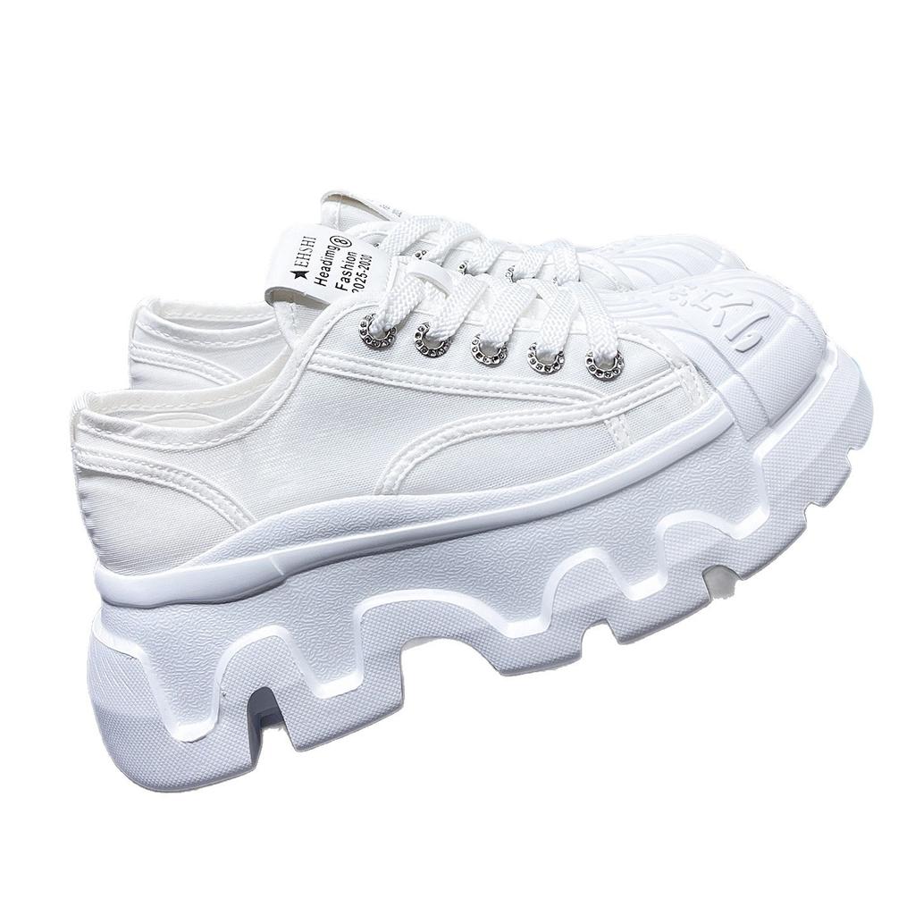 Mesh breathable little white shoes women's 2025 spring and summer new small thick-soled heightening muffin shoes fashionable casual board shoes