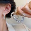 Trendy Irregular Crystal Circle Hoop Earrings For Woman Korean Fashion Statement Shiny Luxury Earrings Female Wedding Gifts