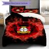 Leverkusen Logo Muster Bettwäsche Steppbett Set Bettbezug Kissenbezug Heimdekoration Geburtstagsgeschenk (1 Bettbezug + 2 Kissenbezüge, ohne Füllung)