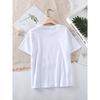 European Sizes Loose And Casual Round-Neck Short-Sleeve T-Shirt for Girls, Cartoon Letter Pattern Print, Easy And Stylish Comfortable And Stretchy