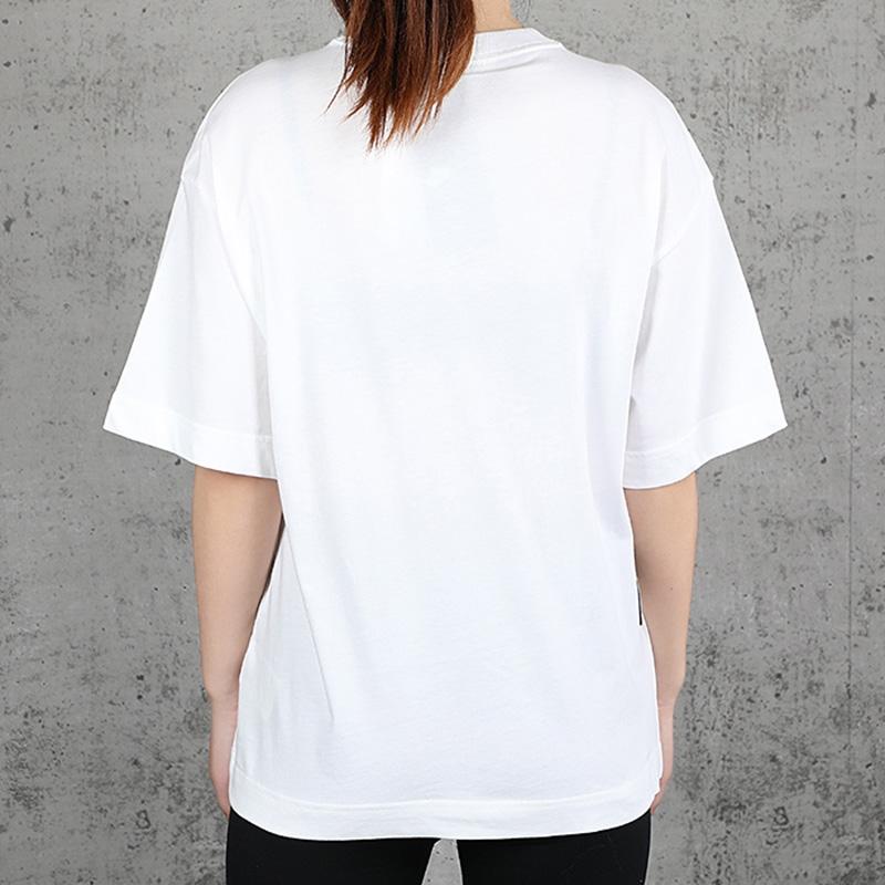 Nike Air Alphabet Logo Print Sports Crew Neck Pullover Short Sleeve T-Shirt Women Tops White CJ3106-100