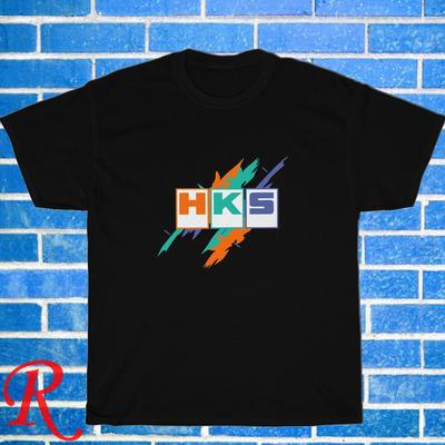 New!  HKS Retro Pattern Classic Black  Grey  Navy  White Size S-5XL Unisex T-Shirt
