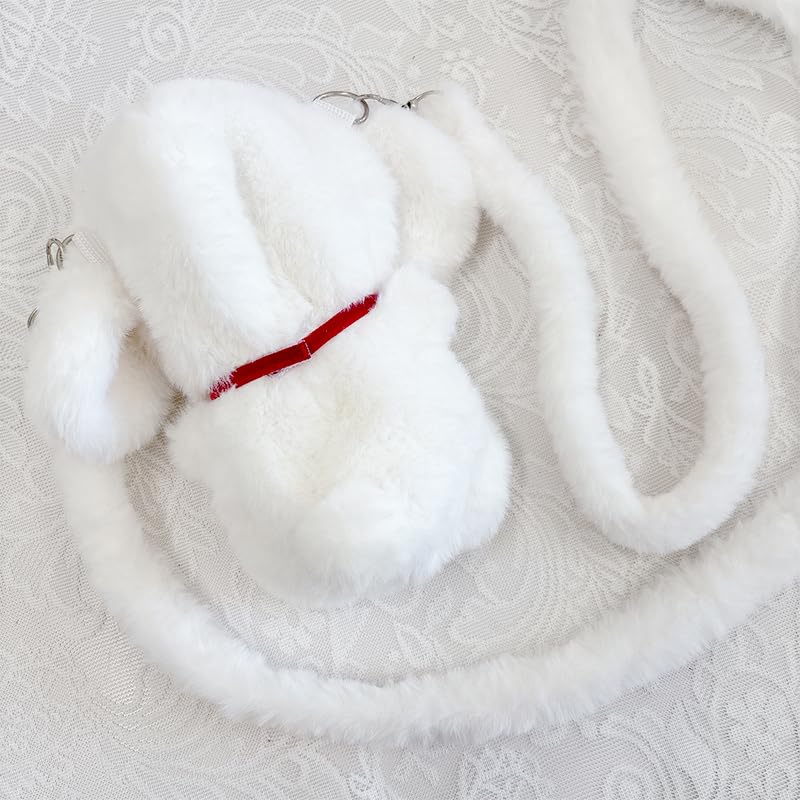 Fluffy stuffed animal costume with shoulder strap [for 15cm] White (Rabbit) Stuffed animal costume Stuffed animal g.triger Oshi Stuffed animal