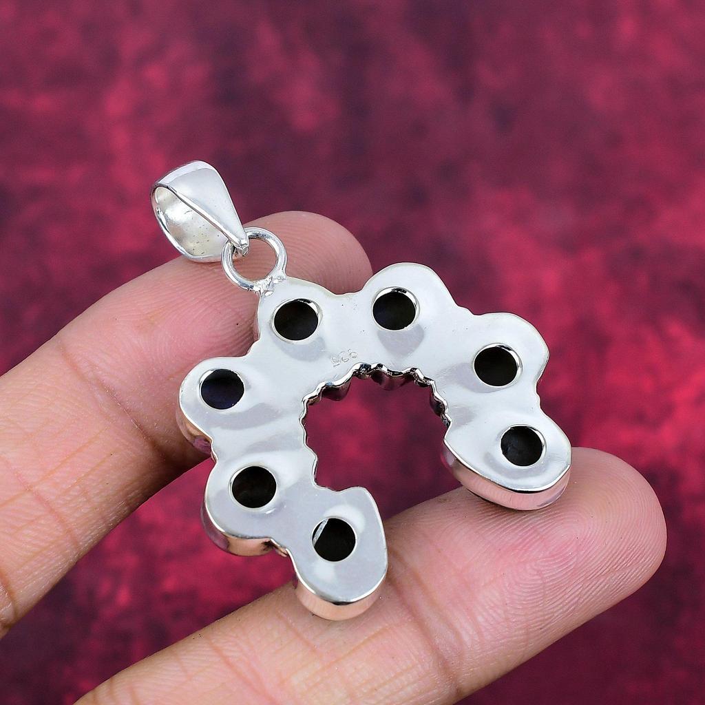 Pandantiv labradorit, bijuterii antice cu pandantiv din argint 925 din piatră prețioasă lucrată manual, pentru cadou Bijuterii din argint