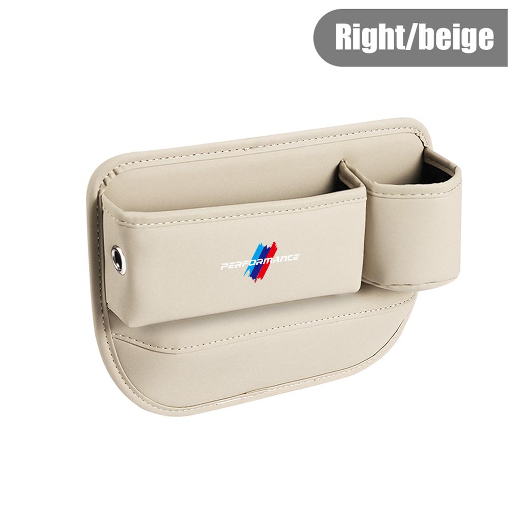 Für BMW Performance M PU Leder Auto Mittelkonsole Seite Sitz Lückenfüller Organizer Box Autositz Lückentasche Multifunktions-Sitzorganizer