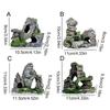 1PC Rock Shape Resin Durable Fish Tank Fish Hiding Cave Fish Shrimp Shelter Fake Mountain Ornament