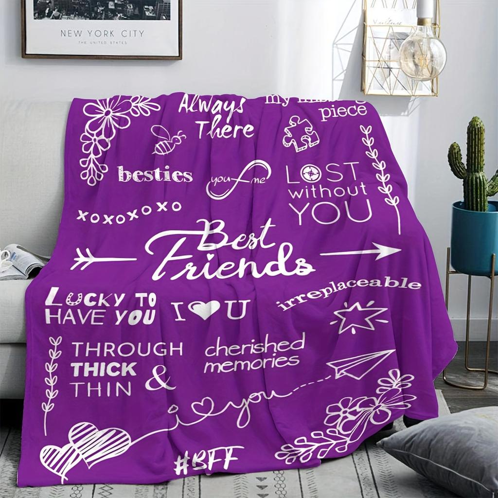 Friend Blanket Flannel Digital Print Blanket Lunch Break Blanket Birthday Christmas Gift