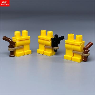 MOC Bausteine 4CM Figur Kleidung Weiche Gummi Leggings Waffenzubehör Bausteine Spielzeug für Kinder Puppen Weihnachtsgeschenke