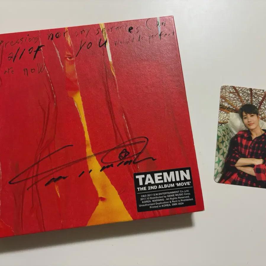 SHINee Tamin Move Move Album Karta Fotograficzna