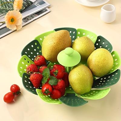 1PC Food Grade Silicone Foldable Steamer | Mesh Fruit/Vegetable Tray for Steaming - Healthy Kitchen Accessory