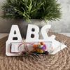 Easter Silicone Molds ABC Letter Molds Easter Money Gift Mold Plaster Gypsum Casting Mold Alphabet Ice Cube Tray