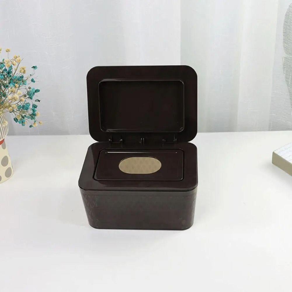 Impact Resistant Wet Wipes Dispenser Easy Open Lid Non Slip Rubber Feet Tissue Storage Box Reusable Large Capacity